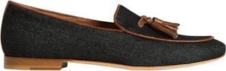 Kiton Katoenen Loafer met Kwastjes - Dames - Loafers - Zwart - 40 1/2 EU - Katoen - Schoenen