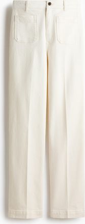 H&M Wide High Jeans - White