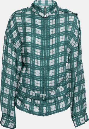 Joseph Green Check Silk Lightweight Belted Jacket