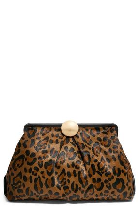 Aim&eacute;e Extra Large Full Circle Frame Clutch in Wildcat Haircalf at Nordstrom