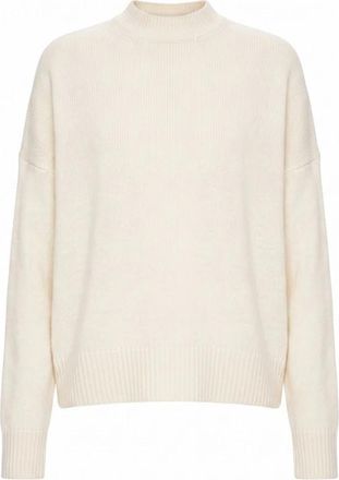 Jil Sander Crew Neck Kasjmier Trui - Dames - Ronde hals truien - Wit - M - Kasjmier - Truien & Vesten