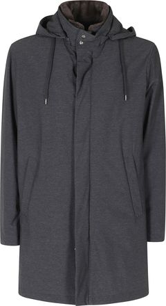 Herno Comfort Stretch Nylon Jacket with Removable Hood