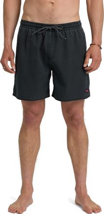 Quiksilver Saltwater Volley Swim Trunks in Anthracite at Nordstrom, Size Xx-Large