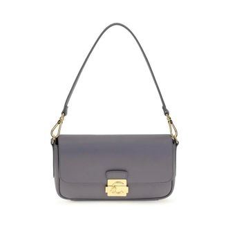 Coccinelle C-Me Lock Medium Schoudertas - Dames - Tassen - Blauw - Maat: ONE Size Zijde