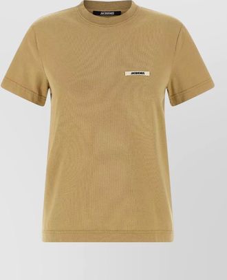 Jacquemus grosgrain detail crew neck short sleeve top