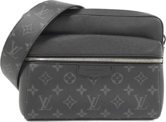 Louis Vuitton Black Coated Canvas Leather Shoulder Bag (Pre-Owned)