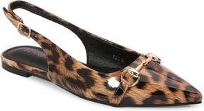 Berness Bit Slingback Flat in Leopard at Nordstrom Rack, Size 6.5