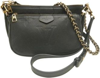 Louis Vuitton Pre-owned Pochette Pouch Schoudertas - Dames - Vintage Schoudertas - Zwart - ONE Size - Leer - Vintage