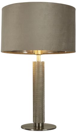 Searchlight Elegante Design Tischlampe London, Taupe/Silber