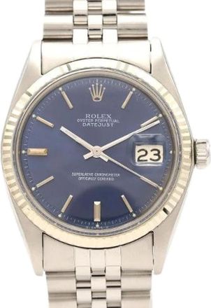 Rolex Pre-owned Datejust Acciaio e Oro Bianco 1601 - - Pre-owned - Donna - Blu - ONE SIZE