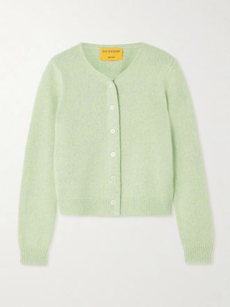 Guest In Residence Cardigan In Misto Cashmere E Seta Ava - Verde