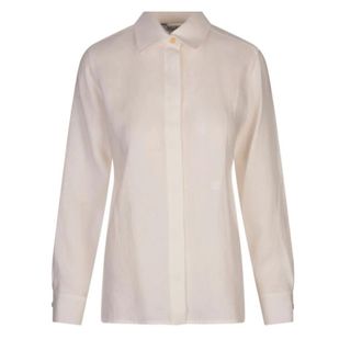 Max Mara Linen Mens Inspired Shirt White - female - Max Mara - Shirts - White - S - Blouses & Shirts