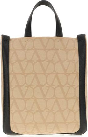 Valentino Garavani Beige Toile Iconographe Fabric Handbag