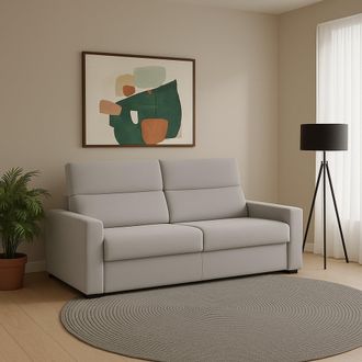 Dmora Sof&aacute; Fijo 2 Plazas Vialfre, Desenfundable, Hidr&oacute;fugo Hecho En Italia, Lavable, 180x95x100h Cm Beige