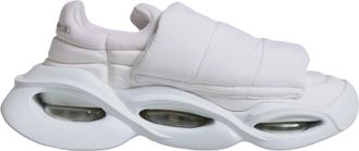 Dolce & Gabbana White Padded Fabric Low Top Sneakers Womens Shoes (Pre-Owned)