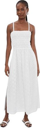 Splendid Kenzie Geo Eyelet Dress Womens Dress White : XL (Womens 14-16), Cotton
