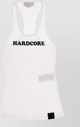 Stella McCartney cotton fine-ribbed racerback tank top