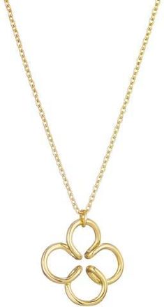 Adornia Wire Clover Pendant Necklace in Gold at Nordstrom Rack