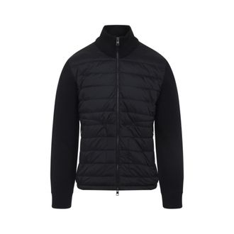 Moncler Black Stand Collar Logo Jacket