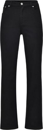 Sofie Schnoor Zwarte Wijde Katoenen Broek - Dames - Slim Fit Broeken - Zwart - XS - Katoen - Broeken