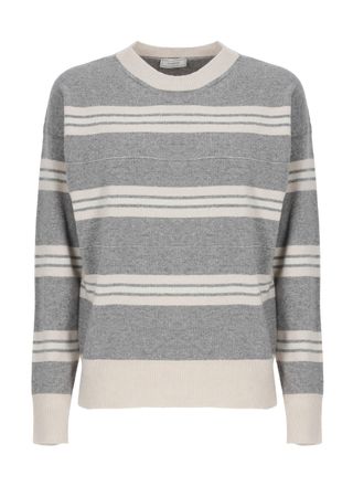 PESERICO Color-Contrast Striped Knitwear With Lurex Detail