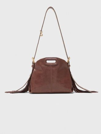 Maje Miss M Mini Bag In Vintage Leather - Brown - Maje