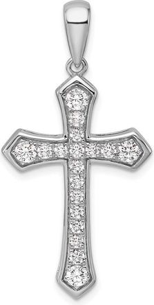 Diamond2Deal 14k Gold Lab Grown Diamond Cross Pendant (0.75ct, VS, D-E)