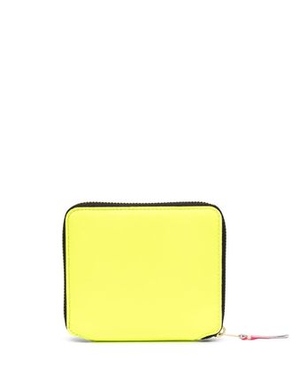 Comme Des Garçons Super Fluo zip-around wallet - unisex - Leather/Leather - One Size - Yellow