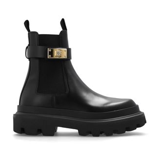 Dolce & Gabbana Chelsea Boots, female, Black, Size: 6 1/2 US Black Ankle Boots