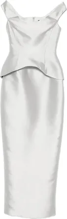 Solace London Pieta Off-shoulder Peplum-hem Maxi Dress