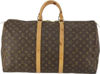 Louis Vuitton Pre-owned Weekend Bags, female, Brown, Size: ONE SIZE Pre-owned Vintage Monogram Canvas Keepall Duffle Bag