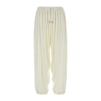 Co Wide Trousers, female, White, Size: S Elasticated Waist Gathered Pant