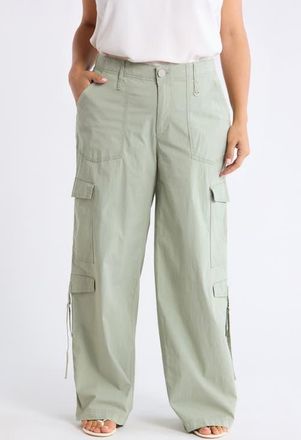 Wit & Wisdom Skyrise High Rise Wide Leg Pants in Eucalyptus at Nordstrom, Size 16W