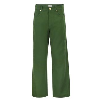 Max Mara Dames, Jeans, Groen, Maat: XS Katoen