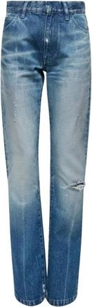 Maison Margiela Straight-Leg Jeans - Dames - Regular Fit Jeans - Blauw - W27 - Katoen - Jeans
