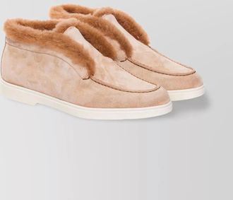 Santoni suede leather loafers