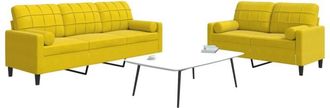 vidaXL Vidaxl - Juego De Sof&aacute;s Con Cojines 2 Piezas Terciopelo Amarillo