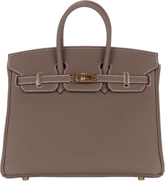 Herm&egrave;s Herm&egrave;s Birkin 25cm Togo Etoupe Gold Hardware