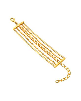 Liv Oliver 18K Plated Five-Row Bracelet