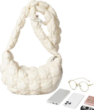 Generic Pleated Shoulder Bag - 23cm adjustable strap handbag, Tote Bag, purse, work and travel bags | Perfect for daily use, commuting, vacation, and casual o