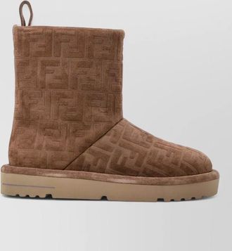 Fendi chic afternoon chamois ankle boots