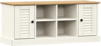 vidaXL Shoe Bench VIGO White 106x35x45 cm Solid Wood Pine vidaXL