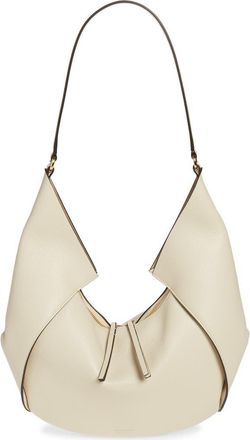 Ree Projects Large Riva Pebbled Leather Hobo Bag in Beige at Nordstrom