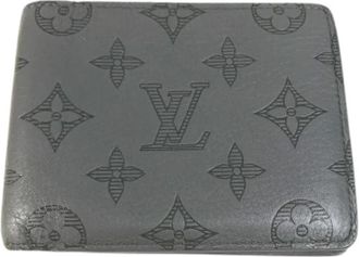 Louis Vuitton Pre-owned Monogram Shadow Bi-fold Wallet - Dames - Vintage Accessoires - Grijs - ONE Size - Vintage