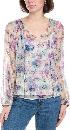 Johnny Was Petite Glinda Silk Peasant Blouse