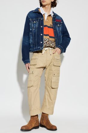 Dsquared2 Polo Made From Combined Materials, Mens, Multicolour