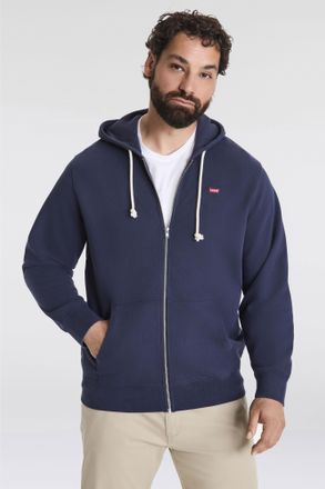 Levi's Plus Kapuzensweatshirt LEVIS PLUS, Herren, Gr. 4XL (72/74), blau, Frottee, Obermaterial: 100% Baumwolle, bedruckt, unifarben, l&auml;ssig geschnitten h&uuml;ftbedeck