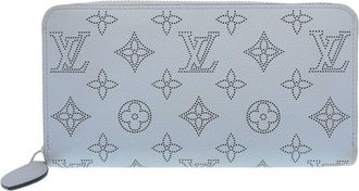 Louis Vuitton Blue Mahina Leather Long Wallet (Bi-Fold) (Pre-Owned)