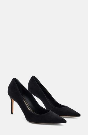 Scarosso Gigi Pumps in Black - Suede at Nordstrom, Size 37.5