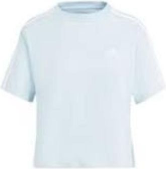 adidas (WMNS) adidas Essentials 3-Stripes Crop T-shirt Asia Sizing Blue IS1568